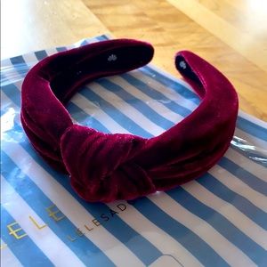 Lele Sadough Maroon Velvet headband